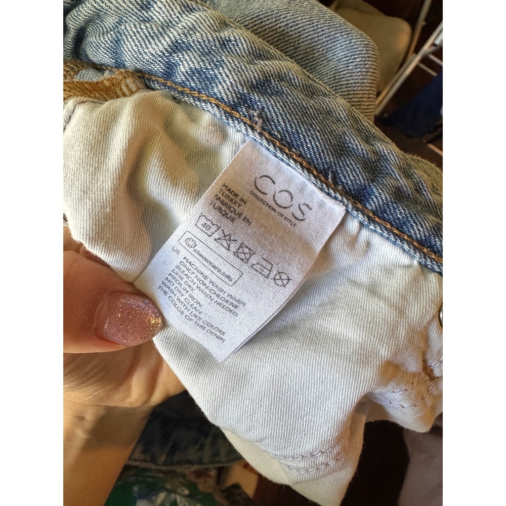 COS High Waist Denim Jeans Mom Jeans Light Wash Size 26 - Picture 3 of 6